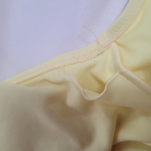 OP Ocean Pacific Cutout One Piece Swimsuit Size L Yellow Pink - Picture 7 of 11